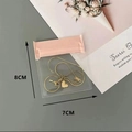 Pink EVA 8x7cm jewelry sealing bag for gold heart pendant necklace storage - 7x8cm/pc / Pink
