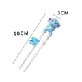 Blue elephant training chopsticks for kids with silicone rings and 18cm ABS body - Elephant Training Chopsticks (Opp Bag)