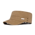 Militär-Mütze in Khaki aus gewaschener Baumwolle mit Metallemblem und Luftlöchern - Verstellbar / Khaki