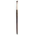 Professional angled eyebrow and eyeliner brush with natural wood handle and silver ferrule - Budget Wood Handle Brow Brush