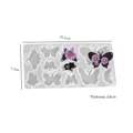 6-cavity butterfly pendant silicone mold for DIY crystal epoxy resin crafts 15.1x7.7cm - Style 5 - 6-Cavity Butterfly Mold