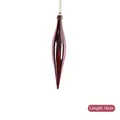 Elegant 16cm rose gold teardrop Christmas ornament with a metallic finish for tree decor - Pink Double Pointed / 16cm