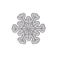 Christmas snowflake brooch with white enamel finish and silver metal edges on white background - C1852-6-White Snowflake