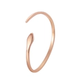 Eleganter roségoldener schlangenförmiger offener Armreif mit minimalistischem Design - Roségoldener Schlangenkopf Offener Armreif