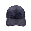 Classic dark camo baseball hat for men with structured six-panel design for outdoor sports - Black Camouflage