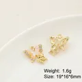 Pendentif papillon doré DIY avec perles et cristaux, taille 19x16mm, poids 1,6g - Prix à l'unité / Style Papillon (7#)