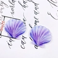 Zeemeermin schelphanger voor doe-het-zelf sieraden met fijne glitters, 32 mm hoogte - Schelp Stijl (2)