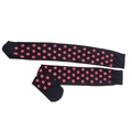 Over the knee long stockings in black with red polka dots for Halloween party - One Size / Black Socks with Red Dots