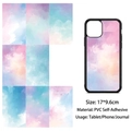 Pastel gradient cloud PVC decorative stickers for phone back and DIY journaling 17x9.6cm - Light Gradient