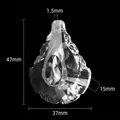 Clear faceted teardrop crystal pendant for suncatchers, size 47mm x 37mm x 15mm - 47MM New Scallop