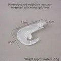 Transparent PVC shrimp model measuring 7.5cm with realistic anatomical details - Transparent Curved Shrimp (No Hook/No Eyes)