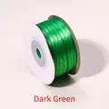 Deep green 3mm double-sided satin ribbon roll for DIY crafts and gift wrapping - 3mm/50 Yards / Dark Green