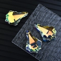 Sparkling AB crystal teardrop pendants with iridescent coating for light catching decor - 50MM Lantern Shape / Rainbow AB