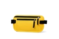 Slim yellow RFID blocking travel money belt with dual zippers and elastic strap - Yellow