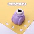 Purple manual paper puncher with apple pattern design for DIY scrapbooking crafts - Cartoon Series: Apple