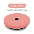 Rustic coral 10.1cm straw lid replacement for 830ml stainless steel bubble tea cups - Fits 830ML Cups / Coral Pink