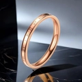Rose gold titanium steel ring with 'Even when I close my eyes' engraving text - 15-c-2 Rose Gold 2.5 Corrosion / Size 5