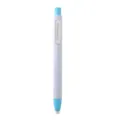 Gomma a scatto a forma di penna bianca e blu chiaro per studenti e artisti - Gomma Blu