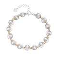 Argent 925 / Bracelet Oeil de Chat (Or/Argent 18cm)