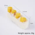 Artificial long mango coconut cake model with foam PU cream decorations and dessert tag - PU Mango Cake