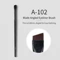A-102 ultra-thin 0.06mm angled eyeliner brush with black handle and fine synthetic fiber - A102 Blade Slanted Eyeliner Brush