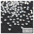 3x3mm mini heart-shaped white zircon rhinestones for nail art, style H195-9# - White Heart (H195-9#)