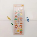 Cute Korean cartoon stickers Floral Paradise set with pastel animals and flower patterns - Gardener Teddy