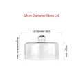 Clear 18cm glass cake dome with round top handle for dessert display tray stand - 6-inch Small Straight Sided Glass Lid