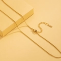 Golden stainless steel box chain necklace with lobster clasp and S-STEEL mark - Box Chain (40+5cm) / Gold