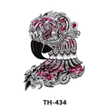 Waterproof temporary tattoo sticker with pink and black parrot design, model TH-434 - Th-424 / 210*148mm