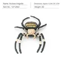Realistic Argiope amoena spider model toy for garden decor, size 6.5x4.3x1.2cm - St. Andrew's Cross Spider (PL127-2542)