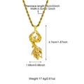 Collana con ciondolo fenice placcata oro 18 carati e dimensioni dettagliate - Fenice