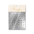 Silver 3D gothic nail art stickers with cross and iris designs on white background - Ms146 / Silver
