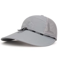 Gorra gris de exterior con visera extra larga y malla transpirable para pescar - Gris claro