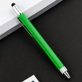 Green 6-in-1 multi-tool pen with scale ruler, stylus, and metal ballpoint tip - Style B / Fresh Green