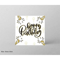 Square Happy Birthday greeting card with 8x8cm size featuring party firework patterns - Fireworks Birthday