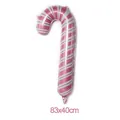 Rosafarbener Zuckerstangen-Folienballon für die Weihnachtsdekoration 83x40cm - Rosa Zuckerstange / Groß