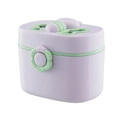 Portable baby formula container in purple and green with honeybee handle and flower latch - Small (410ml) / Lilac Purple
