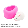 Stampo in silicone a forma di coniglio 3D per torte e cioccolato in rosa - Grande (Rosa) 17-133