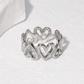 Silver Heart Hollow Style (JR241)