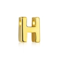 Elegant gold finish S925 sterling silver heart necklace featuring a letter H pendant - Gold DY130012 (H)