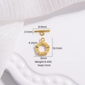 S925 sterling silver gold daisy flower OT toggle clasp with pave stones for jewelry making - Style C Rhinestone Star Gold