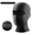 Gray ice silk cycling mask with eyewear holes and anti-slip silicone dots inside - Silicone Short Style with Glasses Hole / Gray