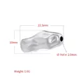 Baroque irregular silver metal bead with dimensions 22.5x10mm and 2mm hole for DIY jewelry - VZ447 Platinum