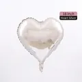 Heart-shaped silver foil balloon 18 inches for wedding and party decorations - 18-inch Heart Silver