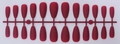 Set of 24 dark red matte almond-shaped press-on nails on a plastic holder rail - Matte Dark Red (SDM-04)