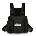 Borsa pettorale tattica nera multifunzionale per sport outdoor con cinghie regolabili - 10" / Nero