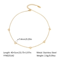 18K gold plated stainless steel necklace with multiple heart pendants for women - Multi-Heart Necklace (YYN025142)