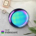 Rainbow plated stainless steel round tray for jewelry storage and tabletop decor - Stainless Steel / Round Shape Multicolor (10*10cm)