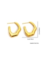 Bright Gold Lava Streamline Hoops ZJGE0243